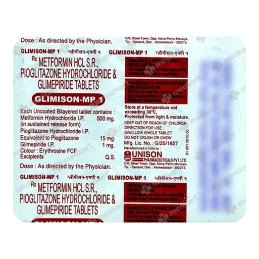 glimison mp 1mg tablet 15's